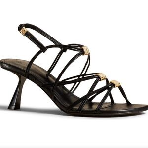 Khaite Louisa Black Strappy Sandals